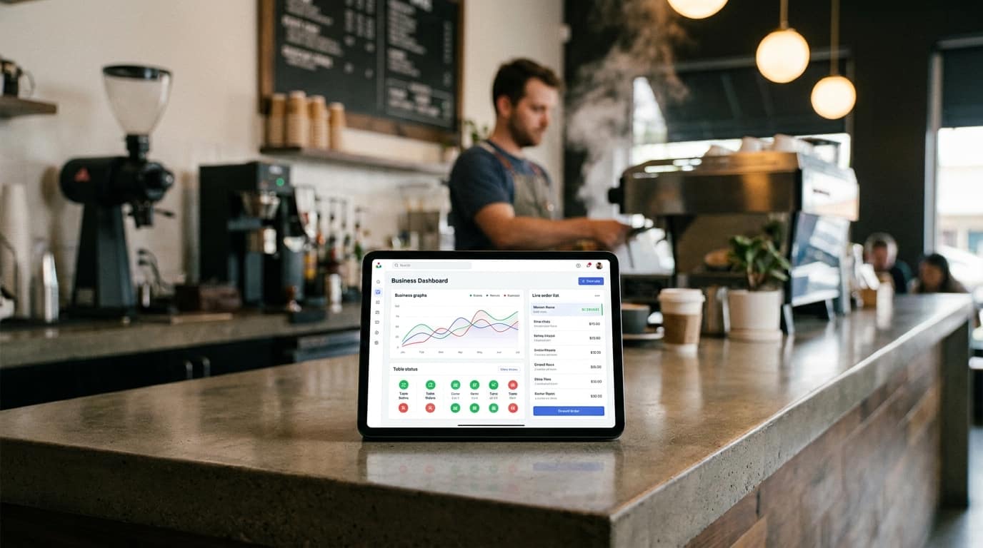 masamenu.tr dashboard on tablet